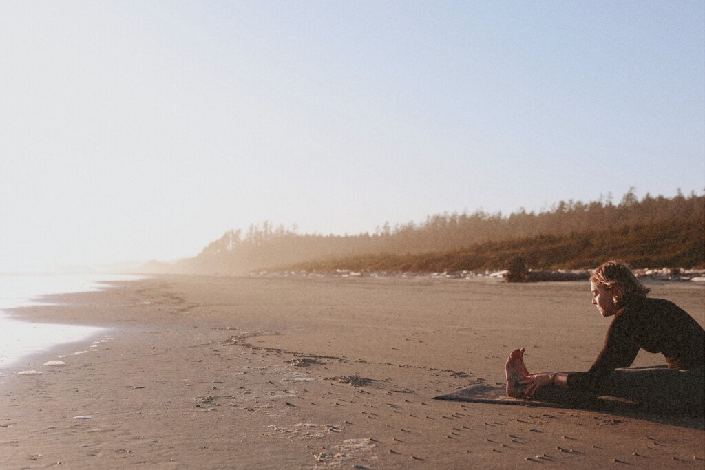 Yoga on the beach